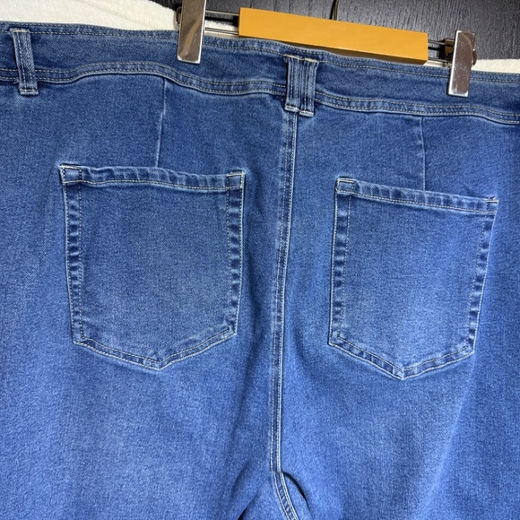 Dex Women's Capri Jeans Size 24 Stretch High Rise Loose Fit, Raw Hem, Wide Leg - Picture 7 of 11